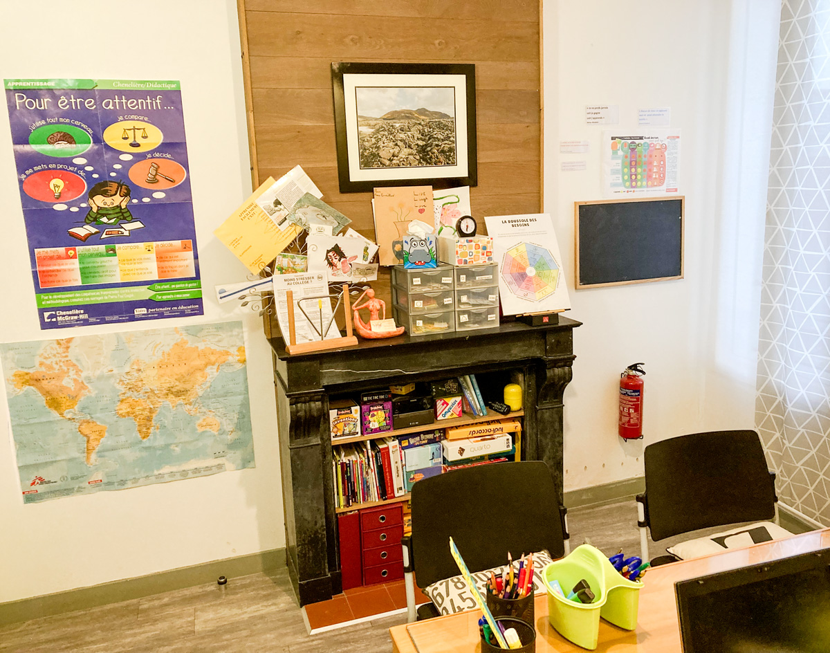 Cabinet de psychopédagogie de Martine Eveillard à Pontoise, espace chaleureux et accueillant